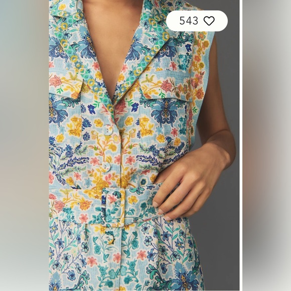 Ranna Gill Sleeveless Collared Linen Romper - Picture 3 of 3